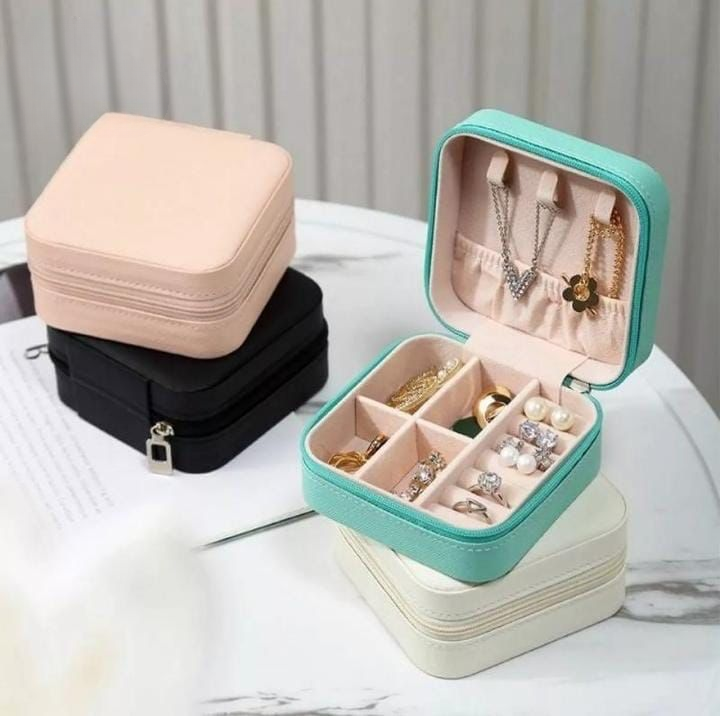 Travel Leather Jewelry Organizer Box