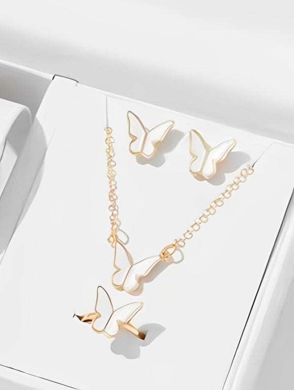 Butterfly Necklace Set, Pack Of 4