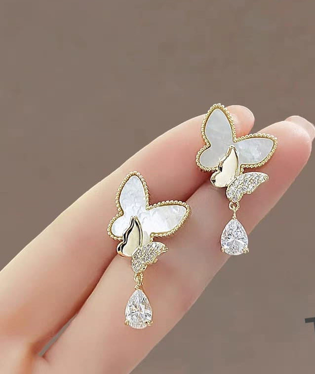 Butterfly Pearl Earrings