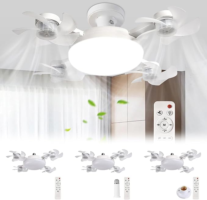 50cm Electric Fans with Light Combo