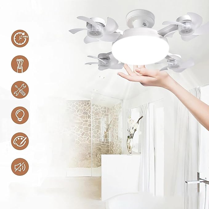 50cm Electric Fans with Light Combo