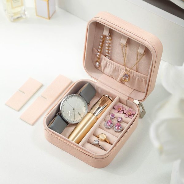 Travel Leather Jewelry Organizer Box