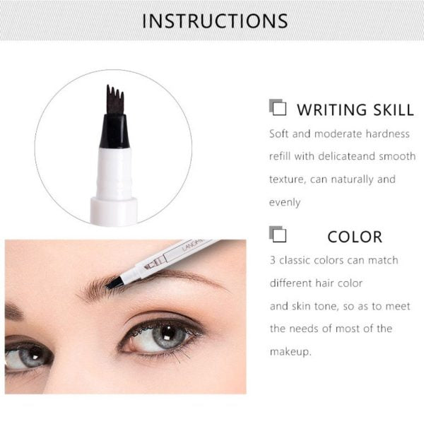 4 Tip Waterproof Eyebrow Pen