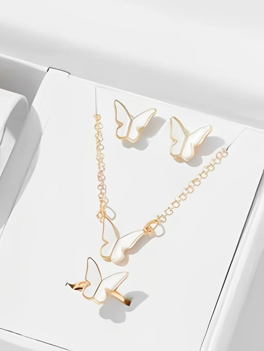 Butterfly Necklace Set, Pack Of 4