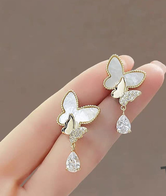Butterfly Pearl Earrings