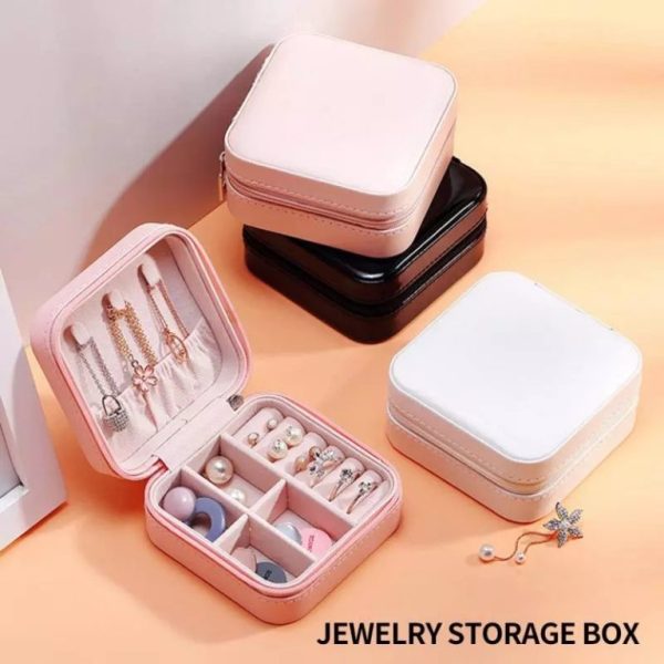 Travel Leather Jewelry Organizer Box