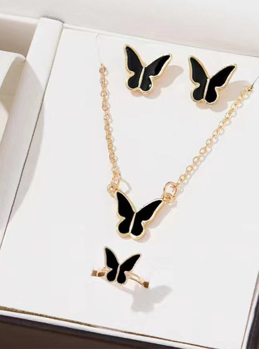 Butterfly Necklace Set, Pack Of 4
