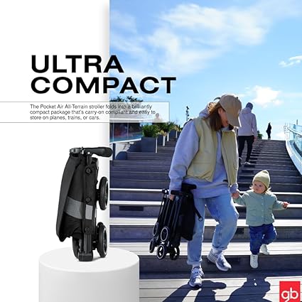 Pockit Air All Terrain Ultra Compact Lightweight Travel Stroller with Breathable