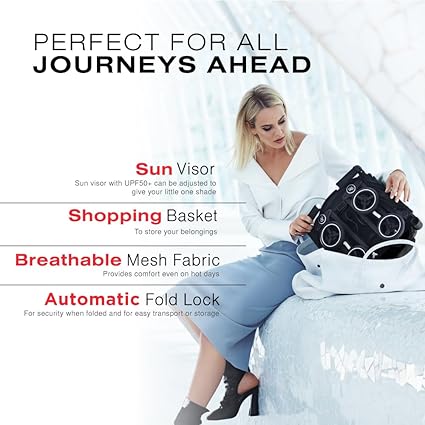 Pockit Air All Terrain Ultra Compact Lightweight Travel Stroller with Breathable