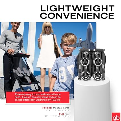 Pockit Air All Terrain Ultra Compact Lightweight Travel Stroller with Breathable