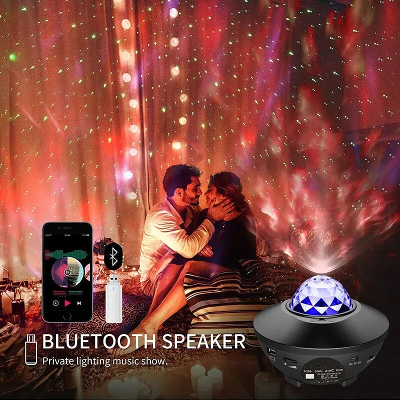 Galaxy Starry Light Projector Bluetooth Lamp with 21 Lighting Modes