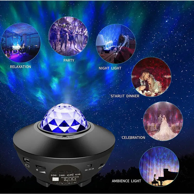 Galaxy Starry Light Projector Bluetooth Lamp with 21 Lighting Modes